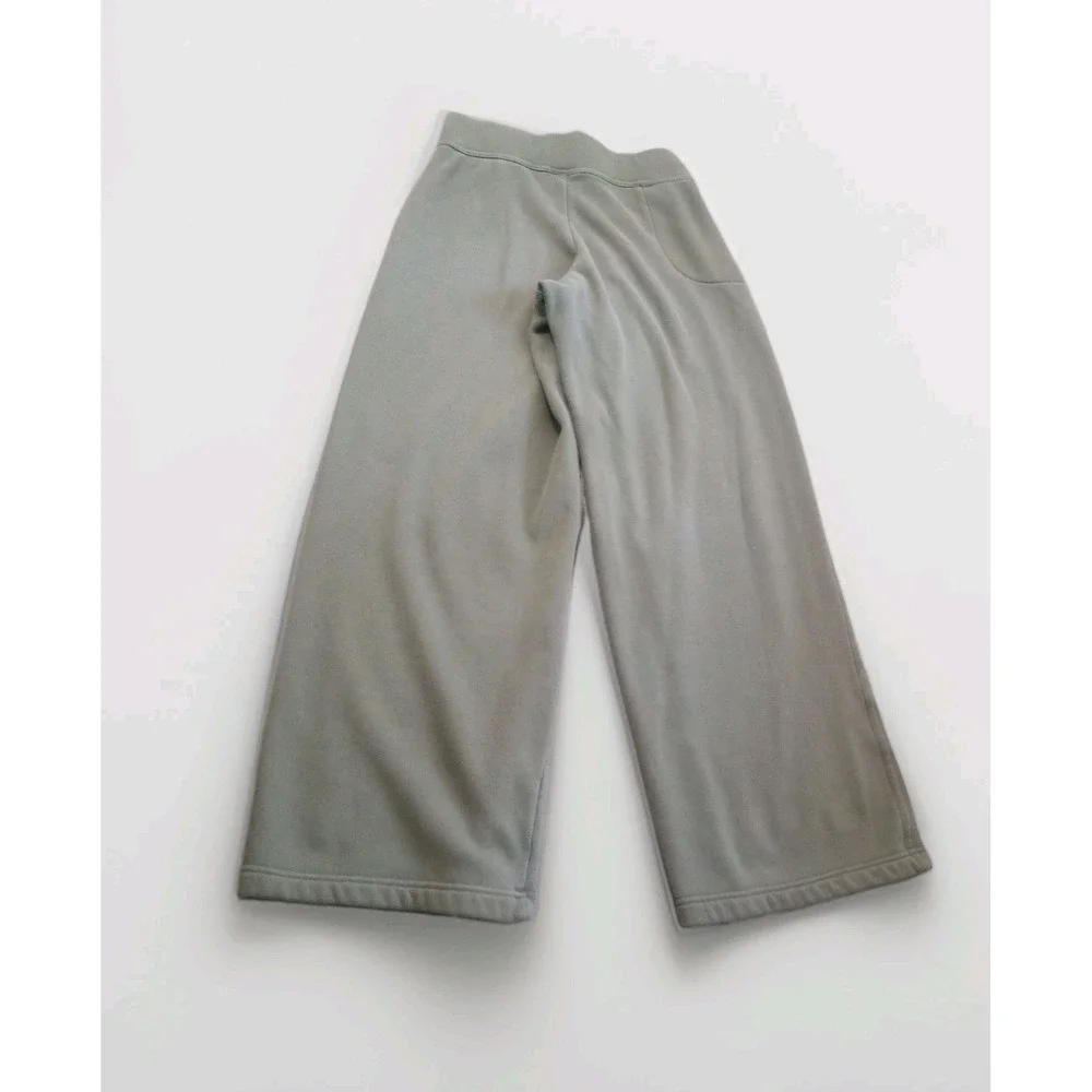 Lands End Serious Sweats Wide Leg Womens Size XS Green Athleisure Lounge